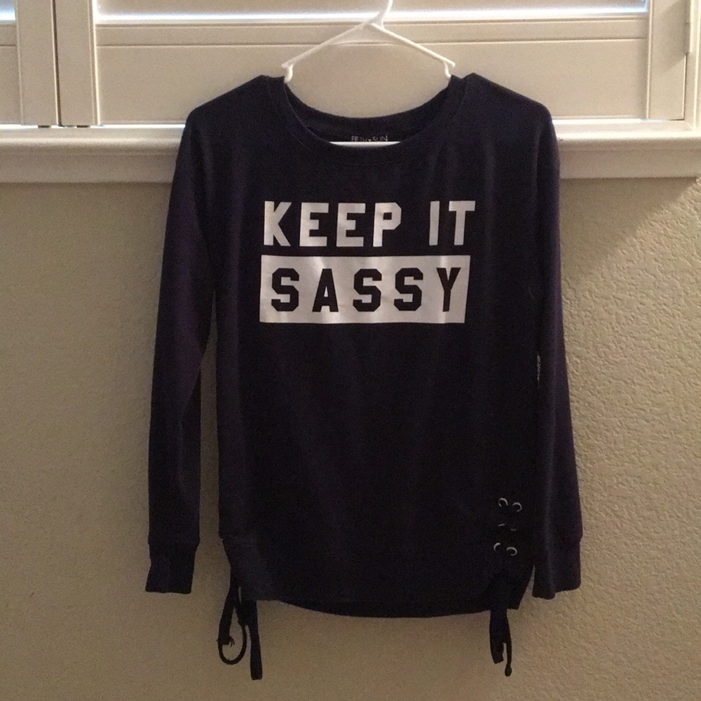 Navy Long Sleeve Top